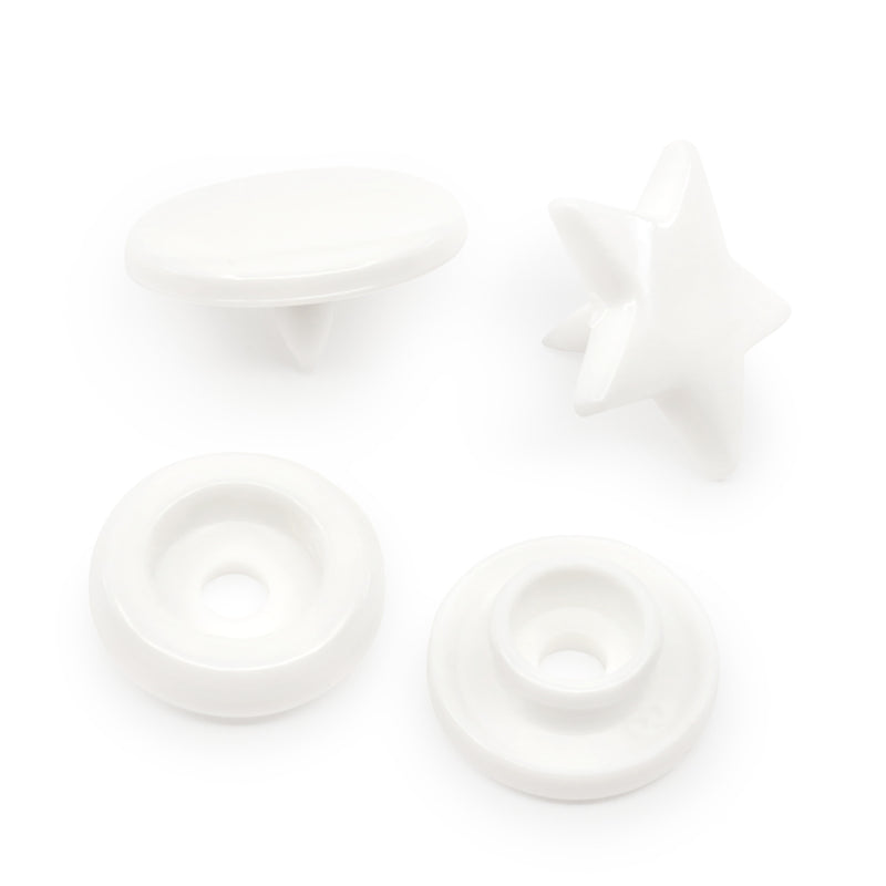 Chargez l'image dans la visionneuse de la galerie, 984-S-9|Dritz Plastic Color Star Snaps, 12 Sets, White