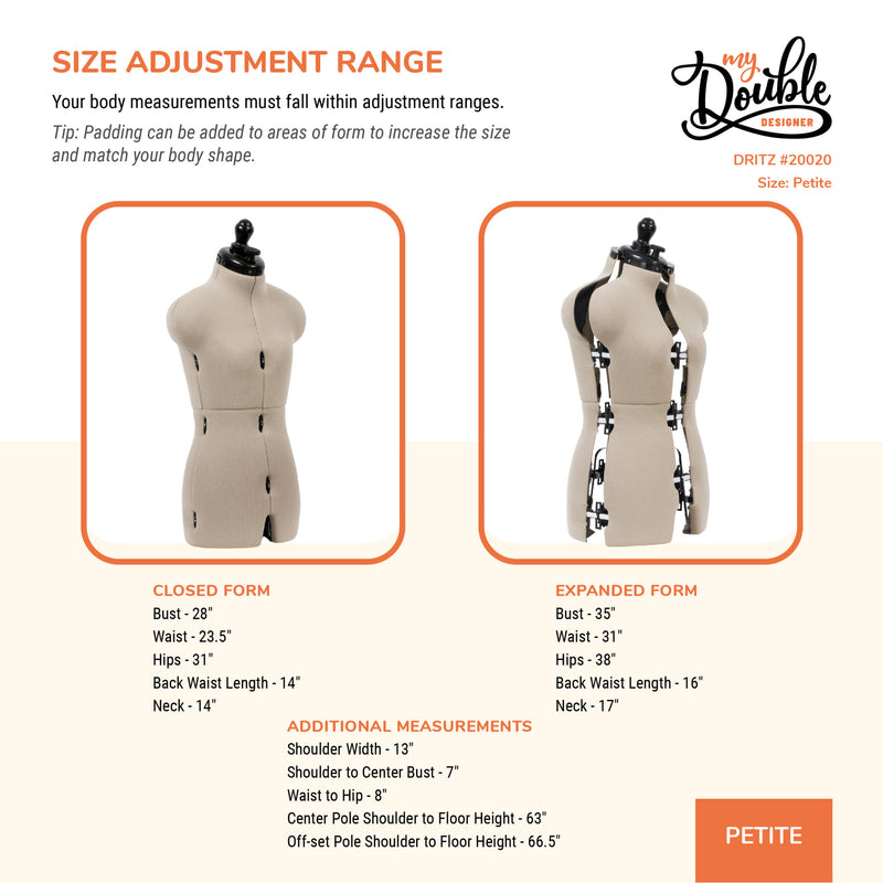 Chargez l'image dans la visionneuse de la galerie, 20020|Dritz My Double Designer Adjustable Dress Form, Petite