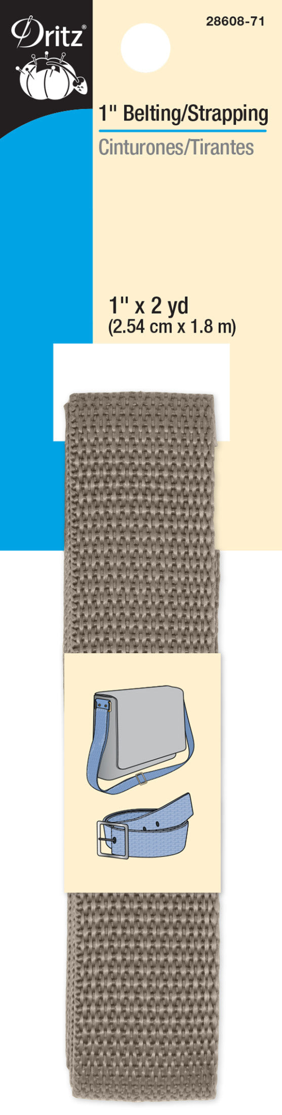 Chargez l'image dans la visionneuse de la galerie, 28608-71|Dritz 1" Polypro Belting & Strapping, Taupe, 2 yd