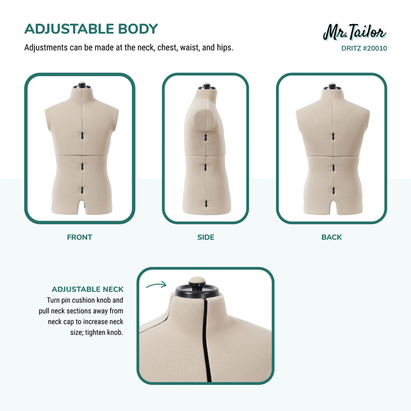 Chargez l'image dans la visionneuse de la galerie, 20010|Dritz Mr. Tailor Adjustable Male Form