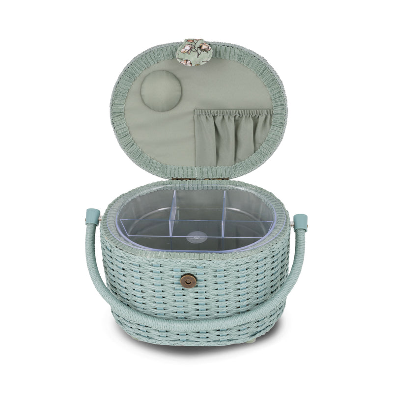 Chargez l'image dans la visionneuse de la galerie, Z10314-21|Dritz Oval Weaved Sewing Basket, Small