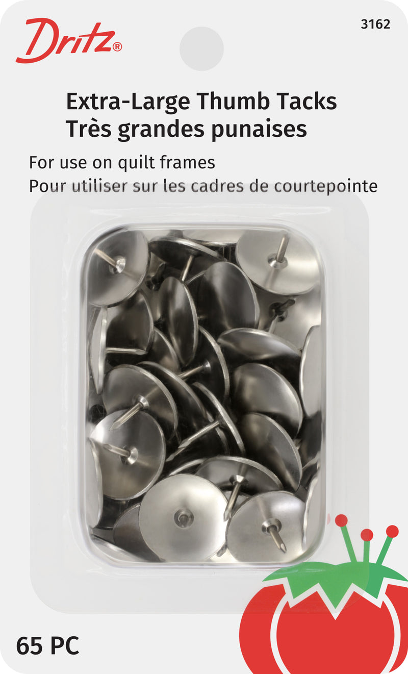 Chargez l'image dans la visionneuse de la galerie, 3162|Dritz Extra-Large Thumb Tacks, Silver, 65 pc