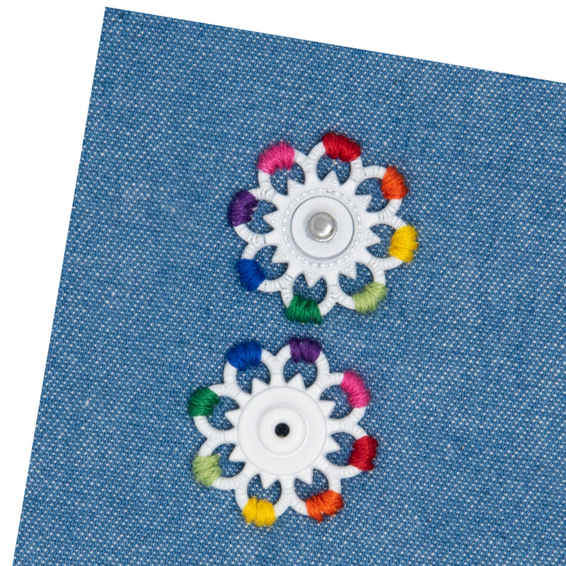 Chargez l'image dans la visionneuse de la galerie, 442-9|Dritz Sew-On Snaps, 2 Sets, Size 25mm, White