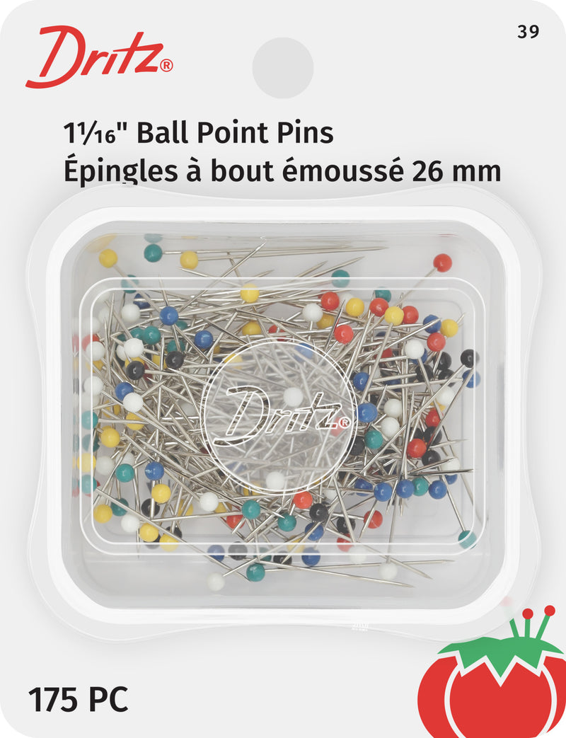 Chargez l'image dans la visionneuse de la galerie, 39|Dritz 1-1/16" Ball Point Pins, Assorted, 175 pc