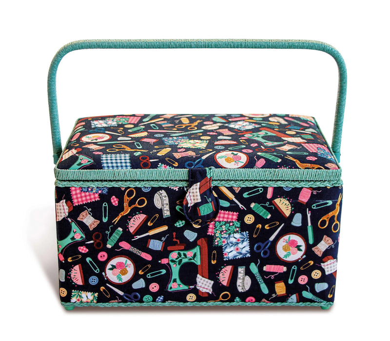 Chargez l'image dans la visionneuse de la galerie, 612064|Prym Sewing Basket, XL, Aqua Notions
