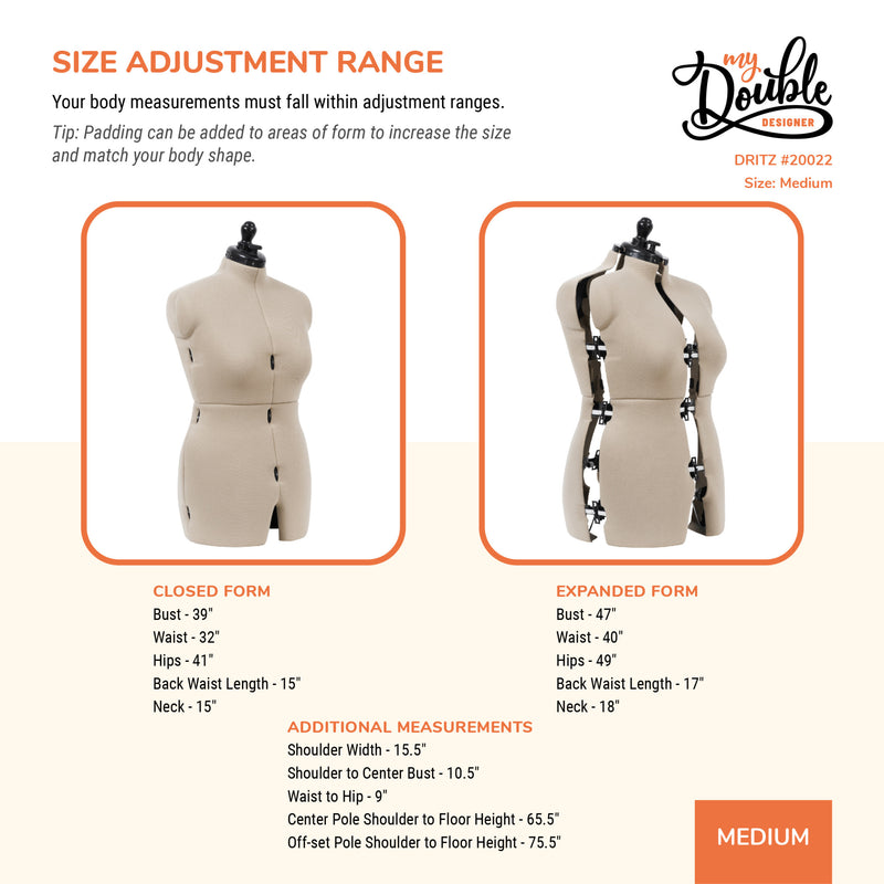 Chargez l'image dans la visionneuse de la galerie, 20022|Dritz My Double Designer Adjustable Dress Form, Medium