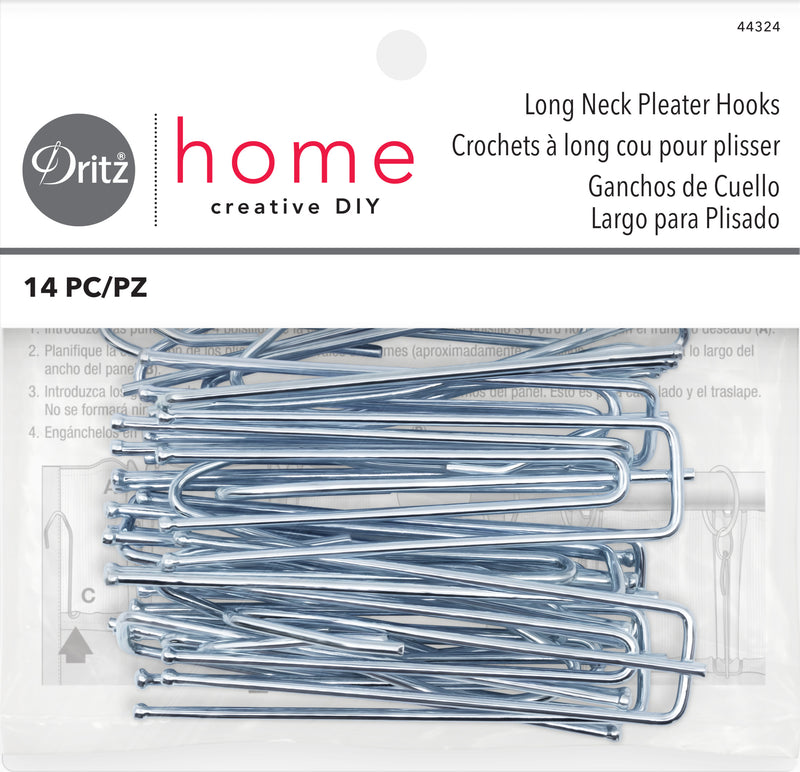 Chargez l'image dans la visionneuse de la galerie, 44324|Dritz Long Neck Pleater Hooks, Silver, 14 pc