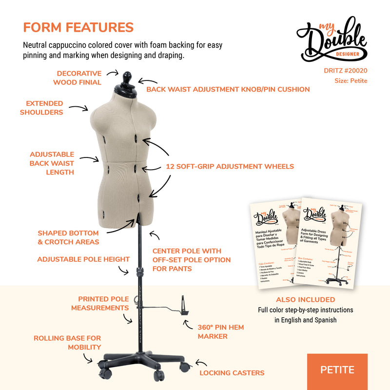 Chargez l'image dans la visionneuse de la galerie, 20020|Dritz My Double Designer Adjustable Dress Form, Petite