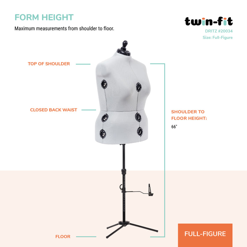 Chargez l'image dans la visionneuse de la galerie, 20034|Dritz Twin-Fit Adjustable Dress Form, Full-Figure