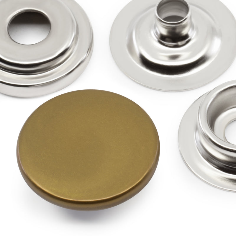 Chargez l'image dans la visionneuse de la galerie, 5-38|Dritz 5/8" Heavy Duty Snaps, 7 Sets, Antique brass