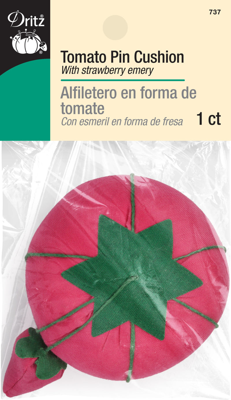 Chargez l'image dans la visionneuse de la galerie, 737-PINK|Dritz Tomato Pin Cushion with Strawberry Emery, Pink