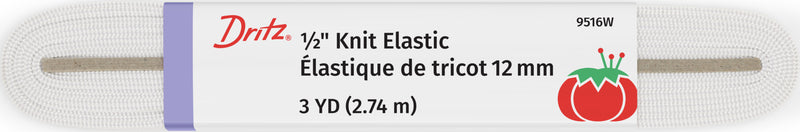 Chargez l'image dans la visionneuse de la galerie, 9516W|Dritz 1/2" Knit Elastic, White, 3 yd