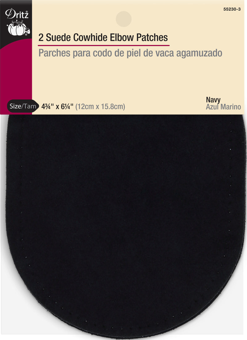 Chargez l'image dans la visionneuse de la galerie, 55230-3|Dritz Suede Cowhide Elbow Patches, 2 pc, Navy
