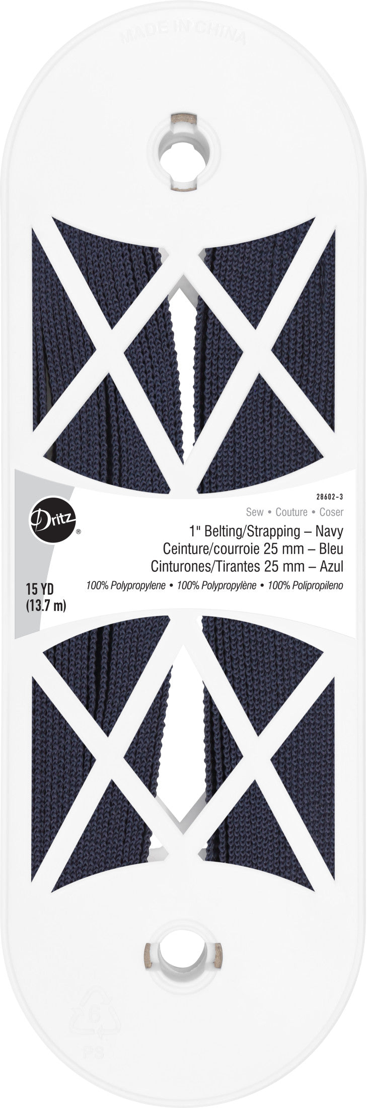 Cargue la imagen en el visor de la galería, 28602-3|Dritz 1" Polypro Belting & Strapping, Navy, 15 yd