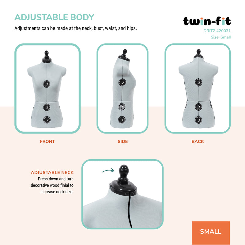 Chargez l'image dans la visionneuse de la galerie, 20031|Dritz Twin-Fit Adjustable Dress Form, Small