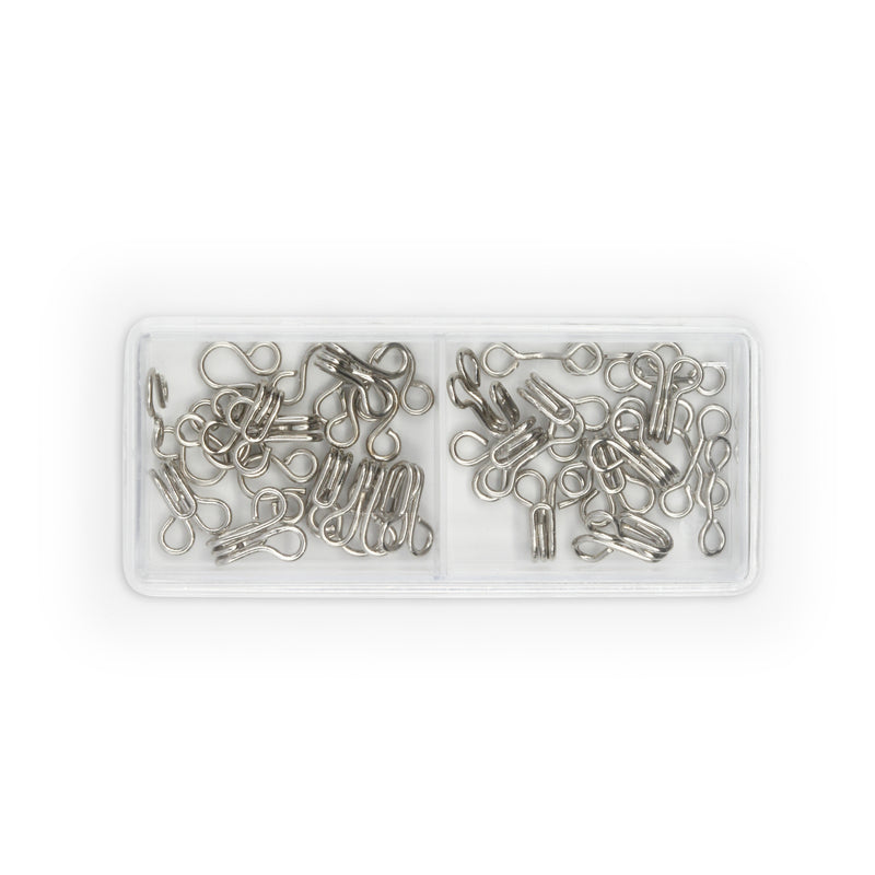 Chargez l'image dans la visionneuse de la galerie, 90-2-65|Dritz Hooks & Eyes, 14 pc, Nickel, Size 2