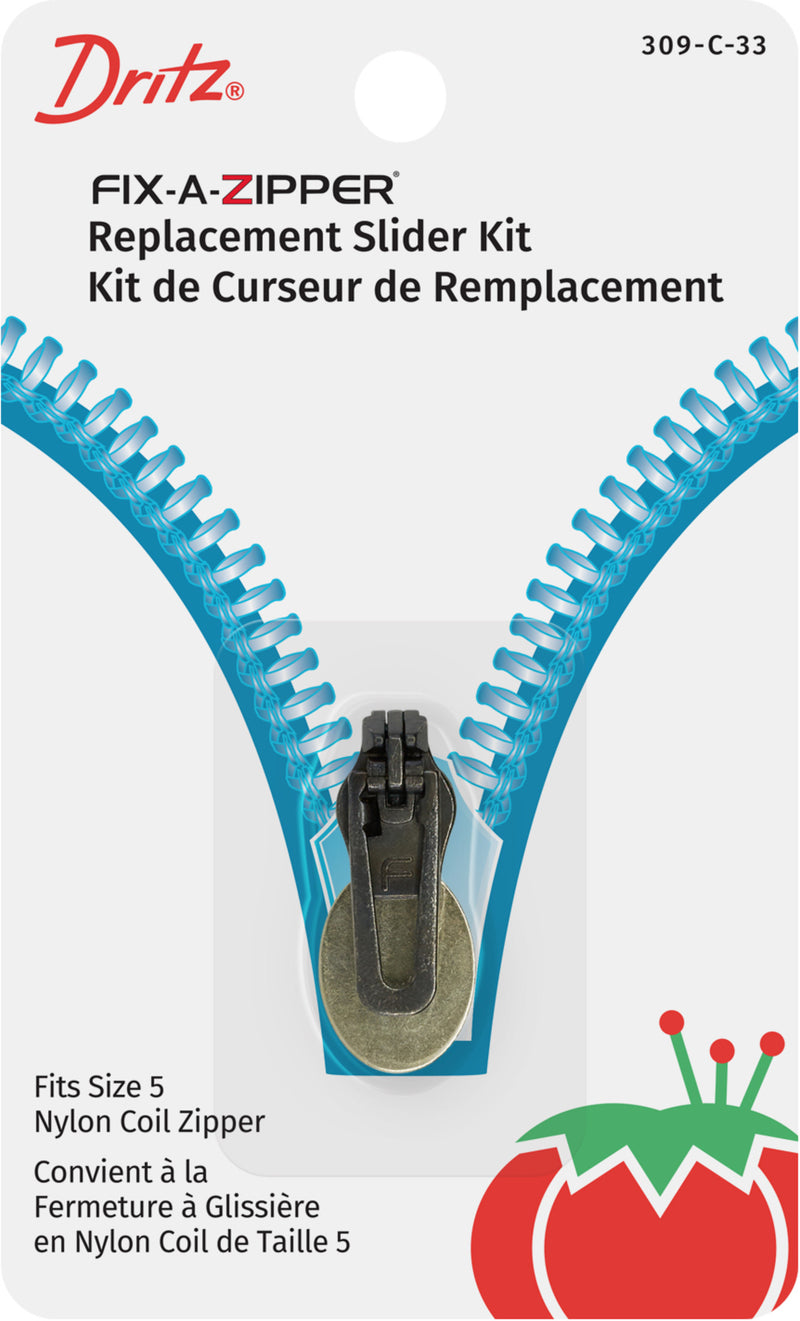 Chargez l'image dans la visionneuse de la galerie, 309-C-33|Dritz Nylon Coil Fix-A-Zipper Replacement Slider Kit