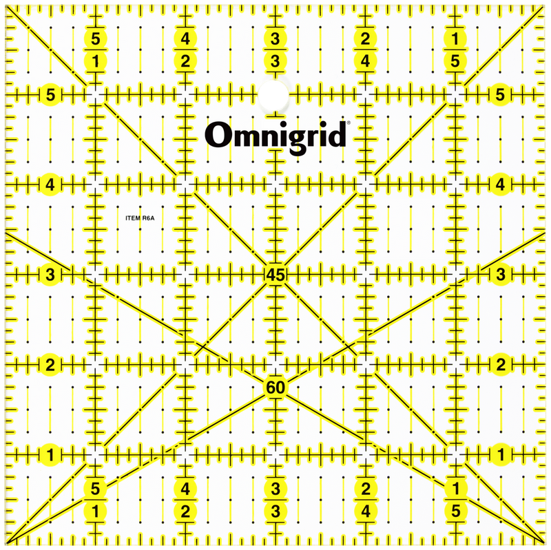 Chargez l'image dans la visionneuse de la galerie, R6A|Omnigrid Square Ruler with Angles, 6" x 6"