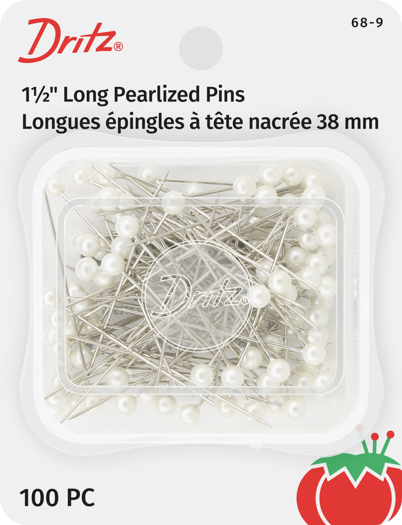 Chargez l'image dans la visionneuse de la galerie, 68-9|Dritz 1-1/2" Long Pearlized Pins, White, 100 pc