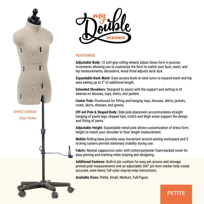 Chargez l'image dans la visionneuse de la galerie, 20020|Dritz My Double Designer Adjustable Dress Form, Petite