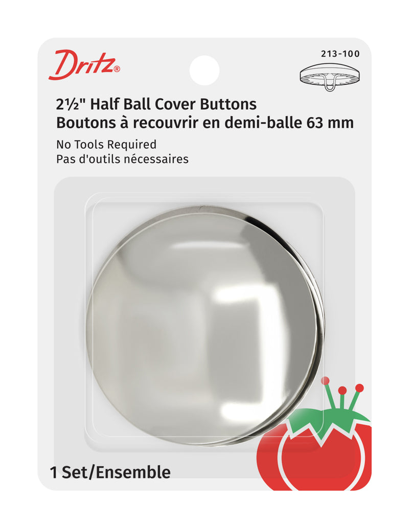 Chargez l'image dans la visionneuse de la galerie, 213-100|Dritz 2-1/2" Half Ball Cover Button, 1 pc, Nickel