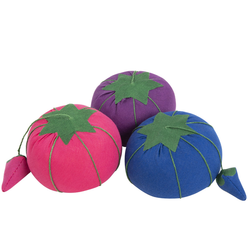 Chargez l'image dans la visionneuse de la galerie, 737|Dritz 2-3/4" Tomato Pin Cushion with Strawberry Emery, Assorted Colors