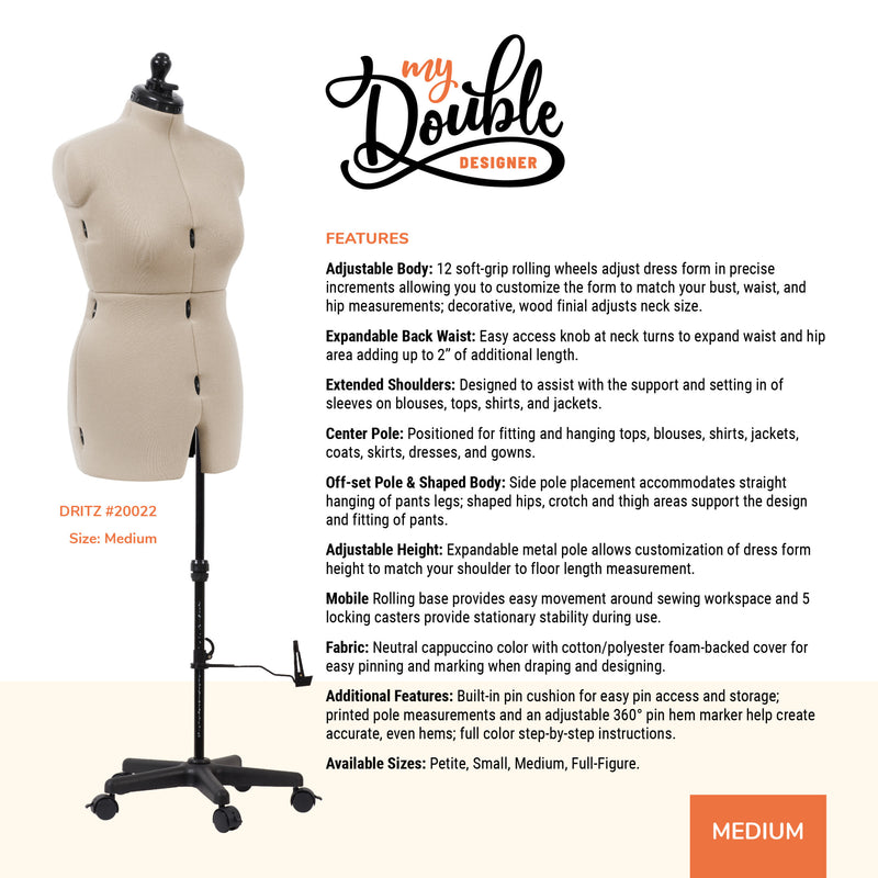 Chargez l'image dans la visionneuse de la galerie, 20022|Dritz My Double Designer Adjustable Dress Form, Medium
