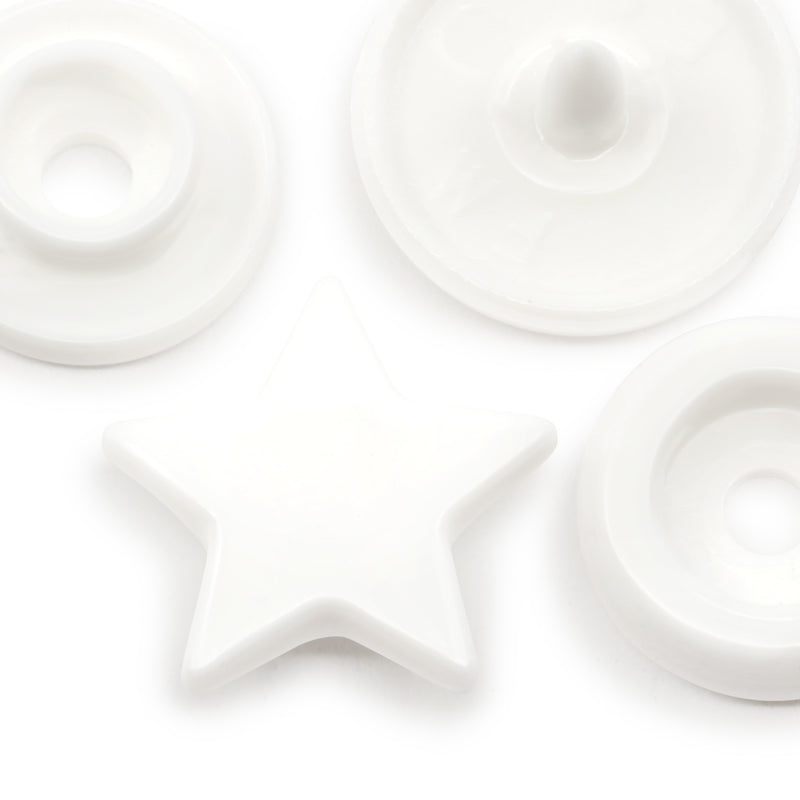 Chargez l'image dans la visionneuse de la galerie, 984-S-9|Dritz Plastic Color Star Snaps, 12 Sets, White