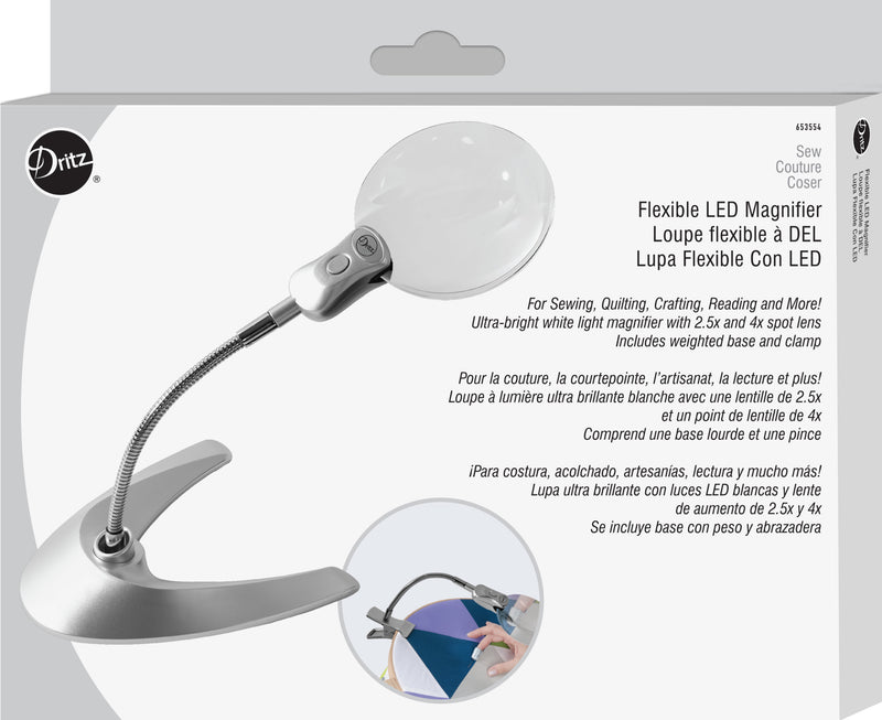 Chargez l'image dans la visionneuse de la galerie, 653554|Dritz Flexible Tabletop LED Magnifier