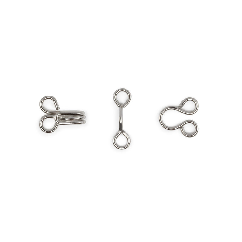Chargez l'image dans la visionneuse de la galerie, 90-1-65|Dritz Hooks & Eyes, 14 pc, Nickel, Size 1