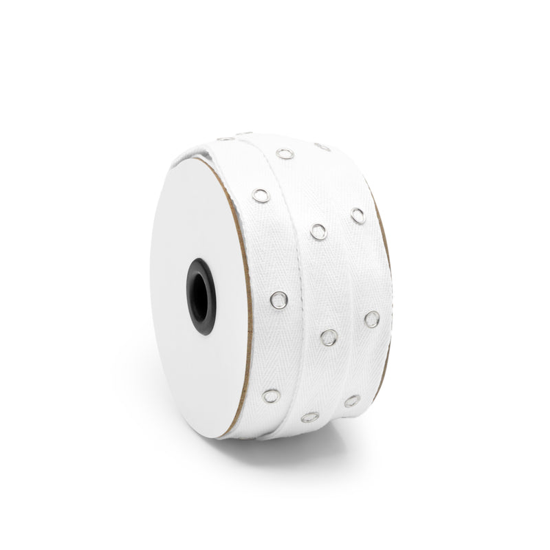 Chargez l'image dans la visionneuse de la galerie, 83R-9BTY|Dritz Snap Tape with Metal Snaps, White, 12 yd