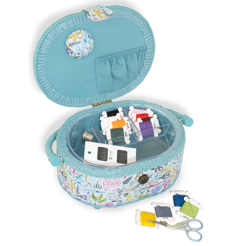 Chargez l'image dans la visionneuse de la galerie, Z10460|Dritz Sewing Basket Embroidery Set, Small