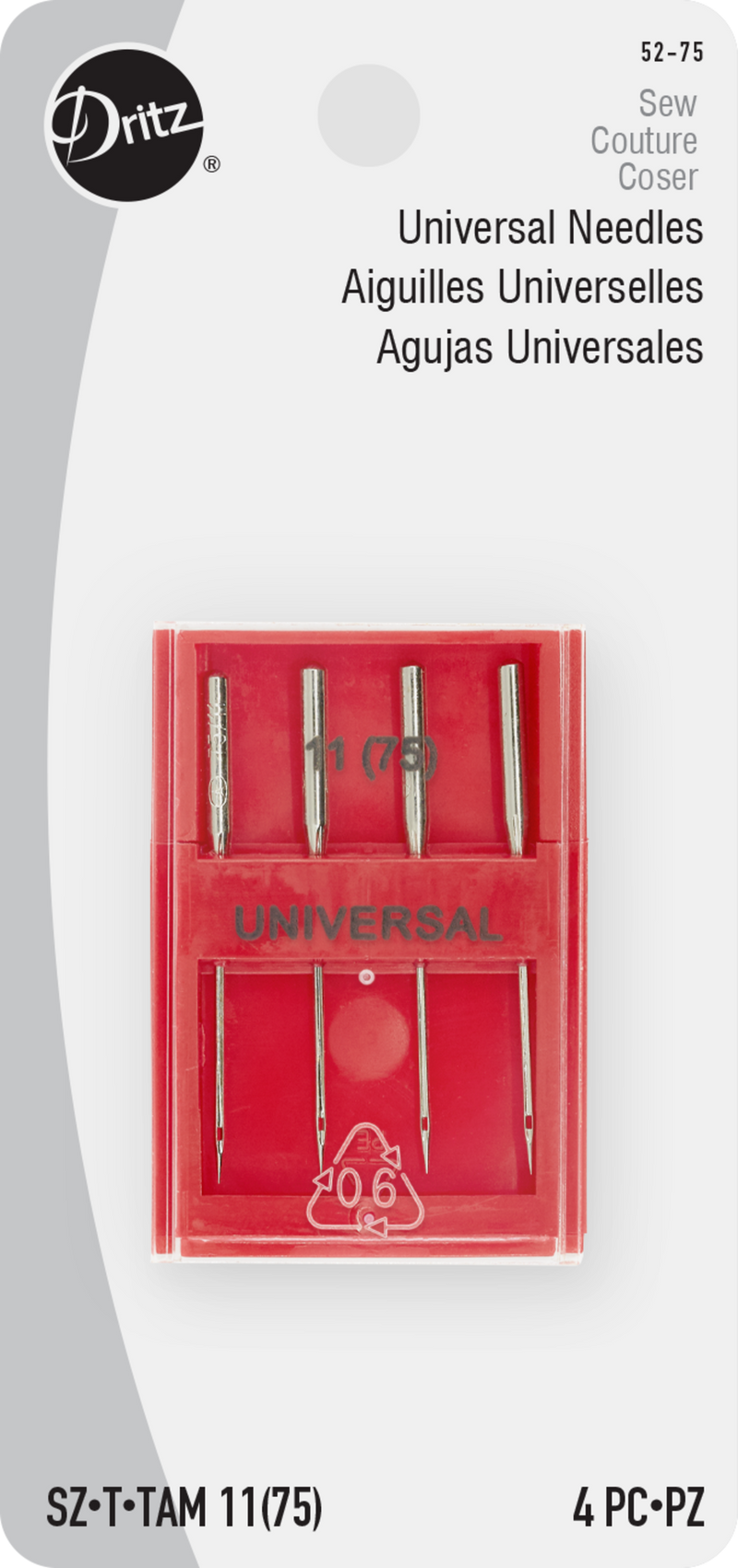 Chargez l'image dans la visionneuse de la galerie, 52-75|Dritz Universal Machine Needles, Size 11 (75), 4 pc