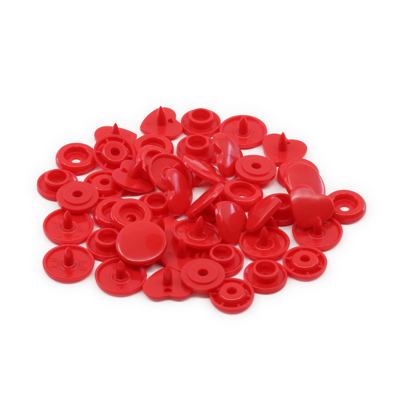 Chargez l'image dans la visionneuse de la galerie, 984-H-6|Dritz Plastic Color Heart Snaps, 12 Sets, Red