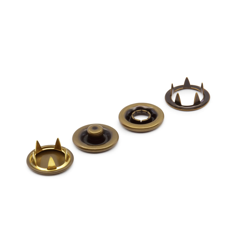 Chargez l'image dans la visionneuse de la galerie, BK116|Dritz 5∕8" Long Prong Snaps & Tools, 36 Sets, Antique brass