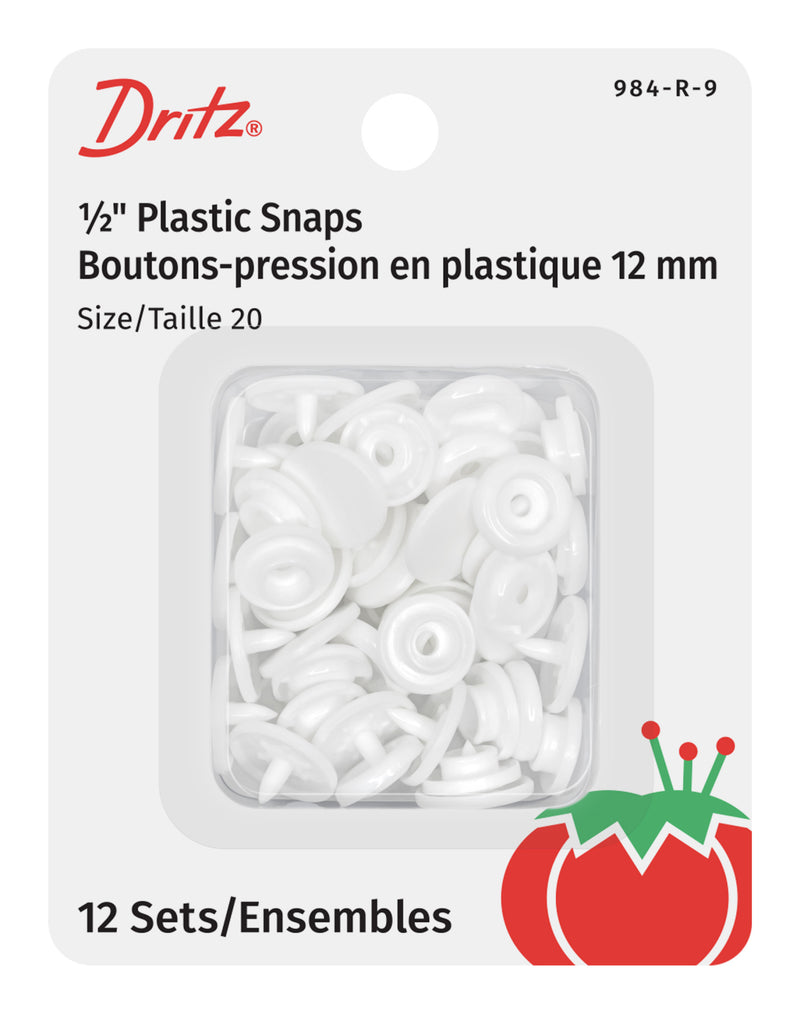 Chargez l'image dans la visionneuse de la galerie, 984-R-9|Dritz Plastic Color Snaps, 12 Sets, White