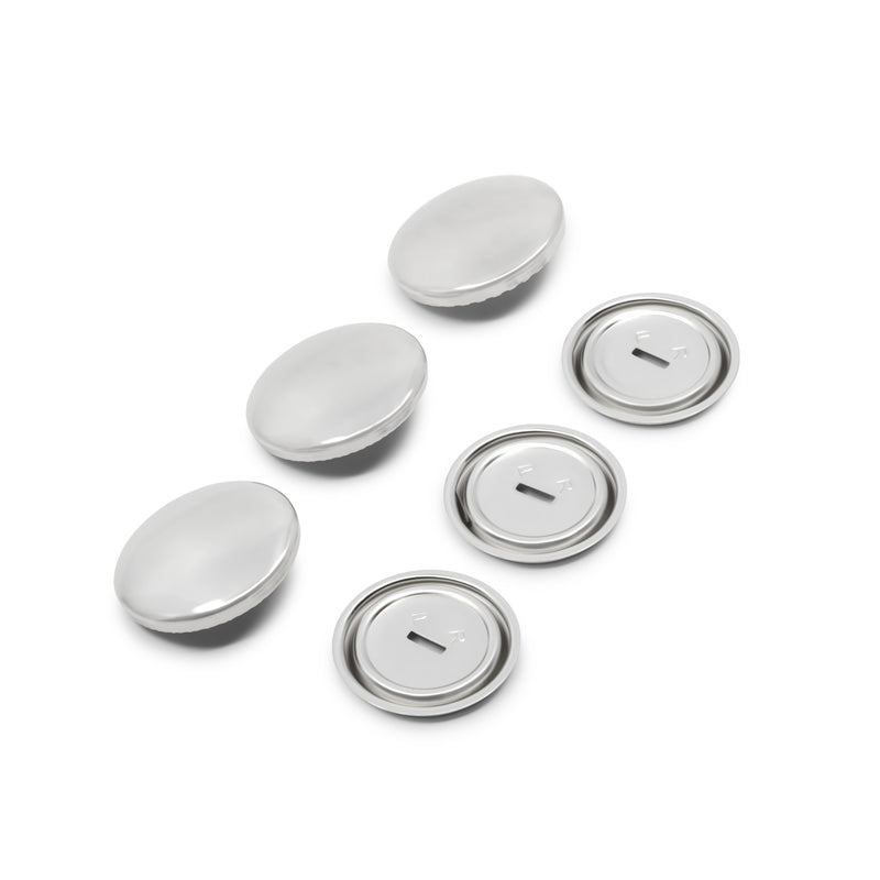 Chargez l'image dans la visionneuse de la galerie, 213-45|Dritz 1-1/8" Half Ball Cover Buttons, 3 pc, Nickel