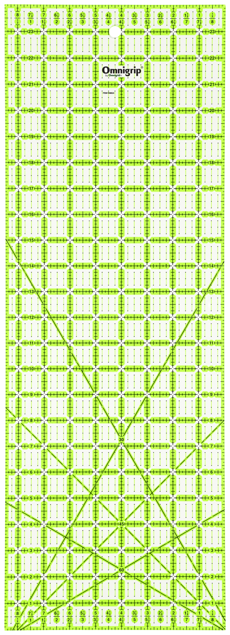 Chargez l'image dans la visionneuse de la galerie, RN8524|Omnigrid Omnigrip Neon Rectangle Ruler, 8-1/2" x 24"