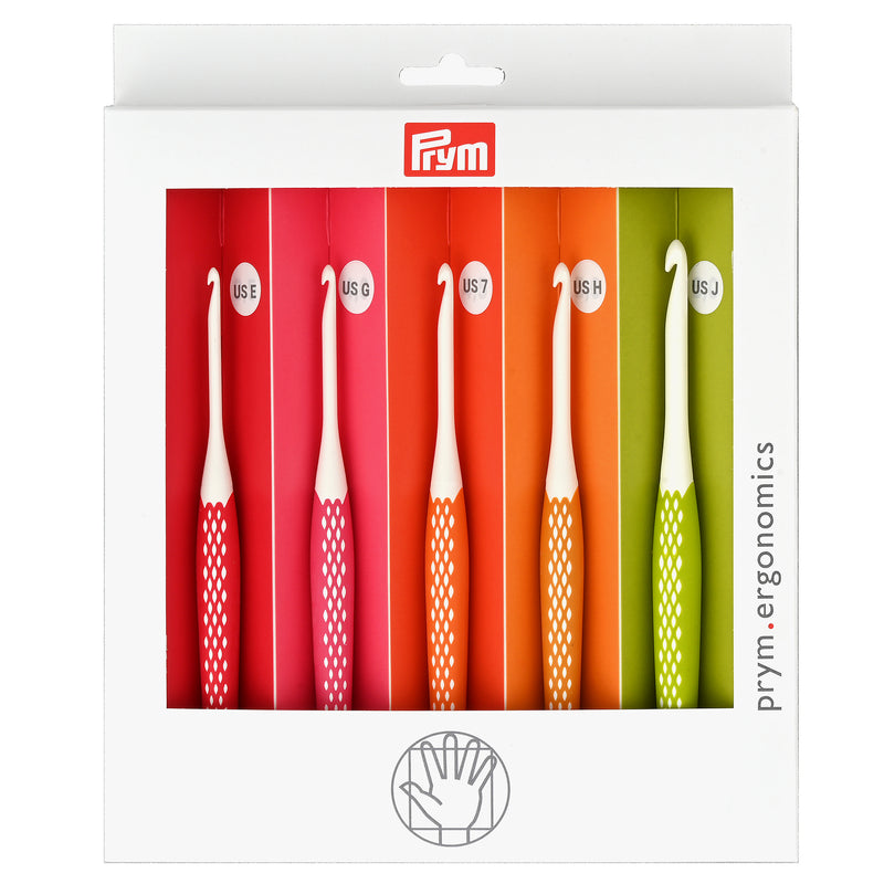 Chargez l'image dans la visionneuse de la galerie, 57182|Prym Ergonomic Crochet Hook Set, Small (E, G, 7, H, J)