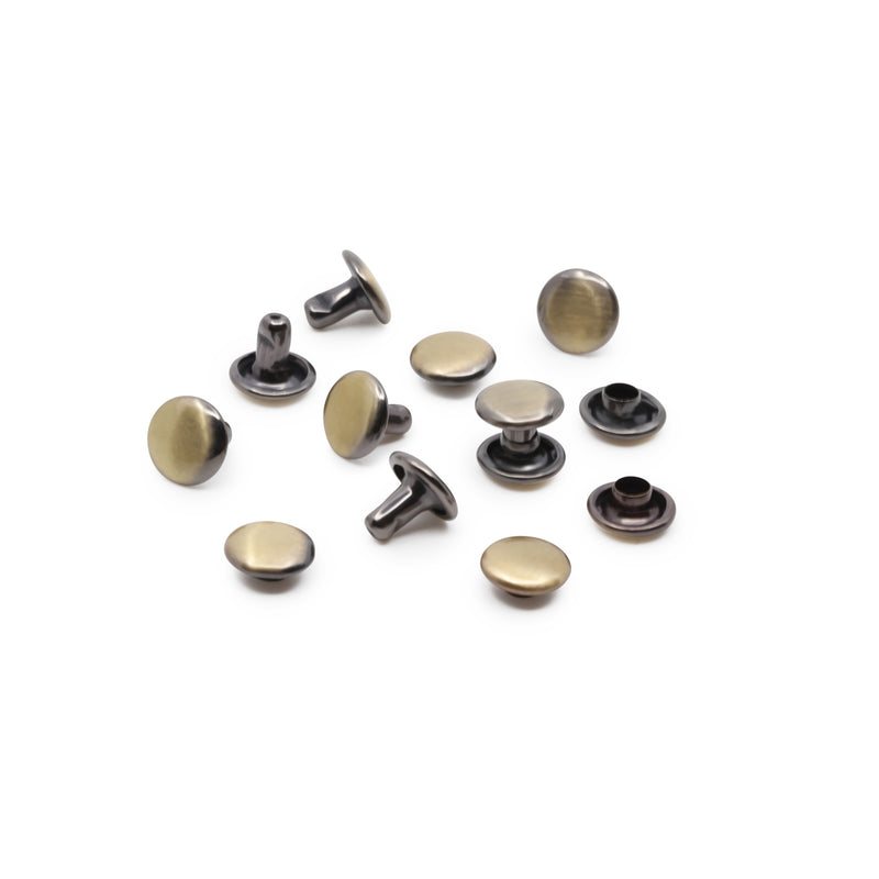 Chargez l'image dans la visionneuse de la galerie, 750-38|Dritz Double-Cap Rivets, 24 Sets, Brushed Brass
