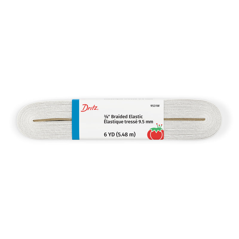 Load image into Gallery viewer, 9531W|Dritz 3/8" White Braided Elastic, 6 yd