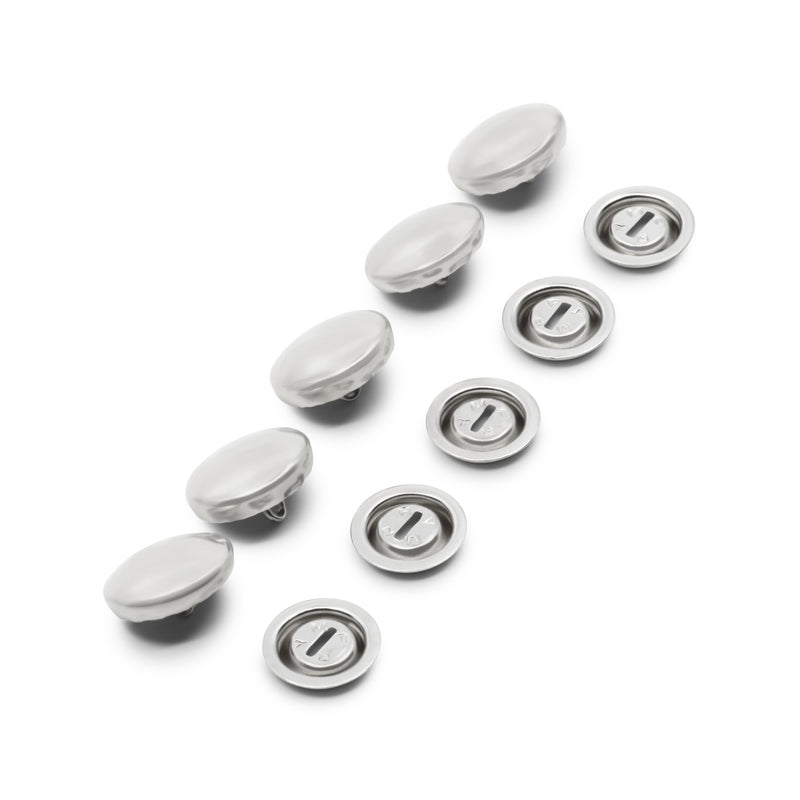Chargez l'image dans la visionneuse de la galerie, 213-18|Dritz 7/16" Half Ball Cover Buttons, 5 pc, Nickel