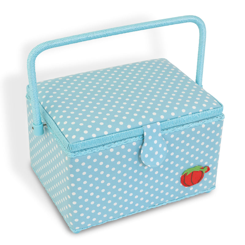 Chargez l'image dans la visionneuse de la galerie, Z10458|Dritz Sewing Basket Kit, Aqua Dots, Large
