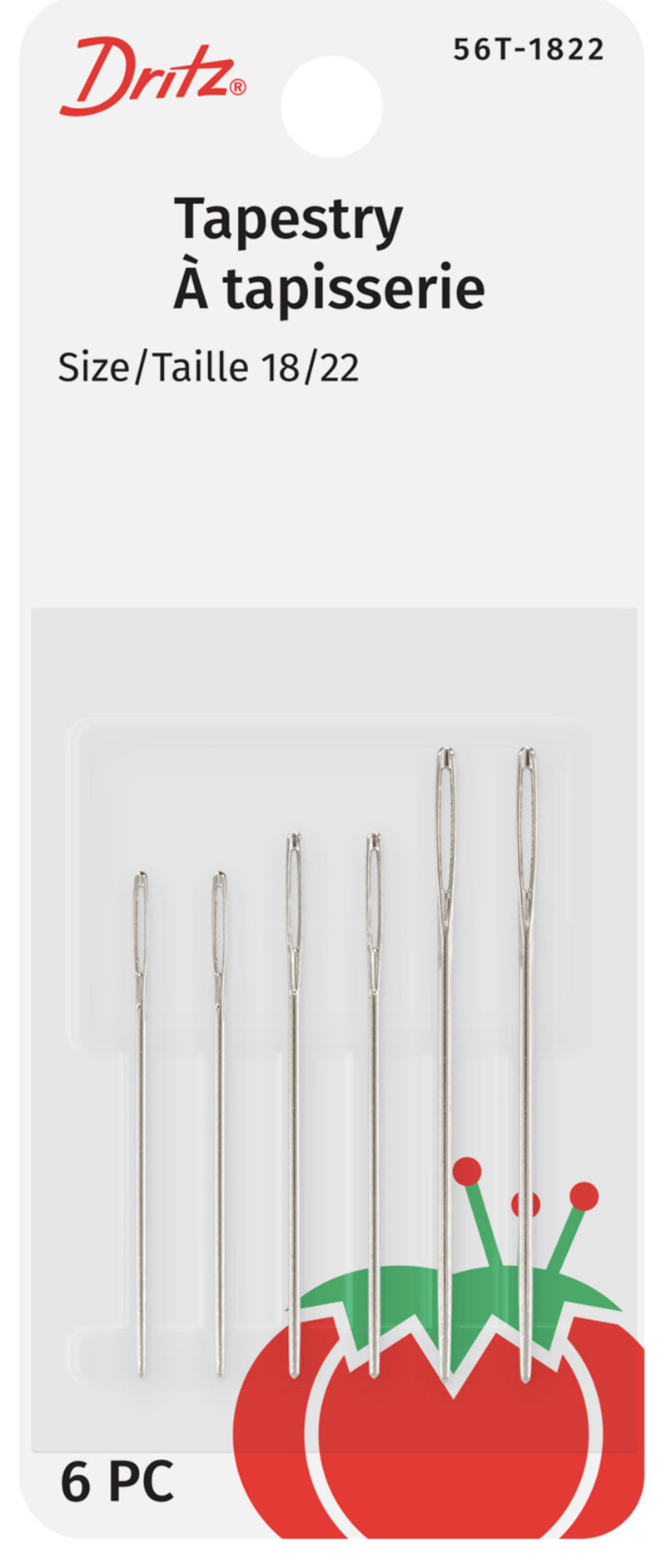 Chargez l'image dans la visionneuse de la galerie, 56T1822|Dritz Tapestry Hand Needles, Size 18/22, 6 pc