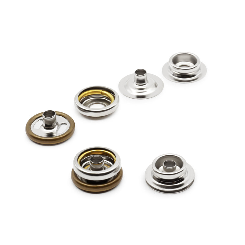 Chargez l'image dans la visionneuse de la galerie, 5-38|Dritz 5/8" Heavy Duty Snaps, 7 Sets, Antique brass
