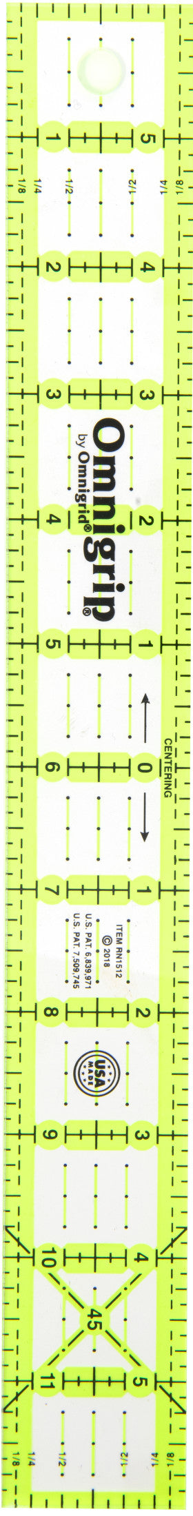 Chargez l'image dans la visionneuse de la galerie, RN1512|Omnigrid Omnigrip Neon Rectangle Ruler, 1-1/2" x 12"