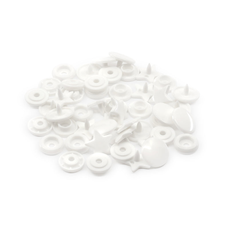 Chargez l'image dans la visionneuse de la galerie, 984-S-9|Dritz Plastic Color Star Snaps, 12 Sets, White