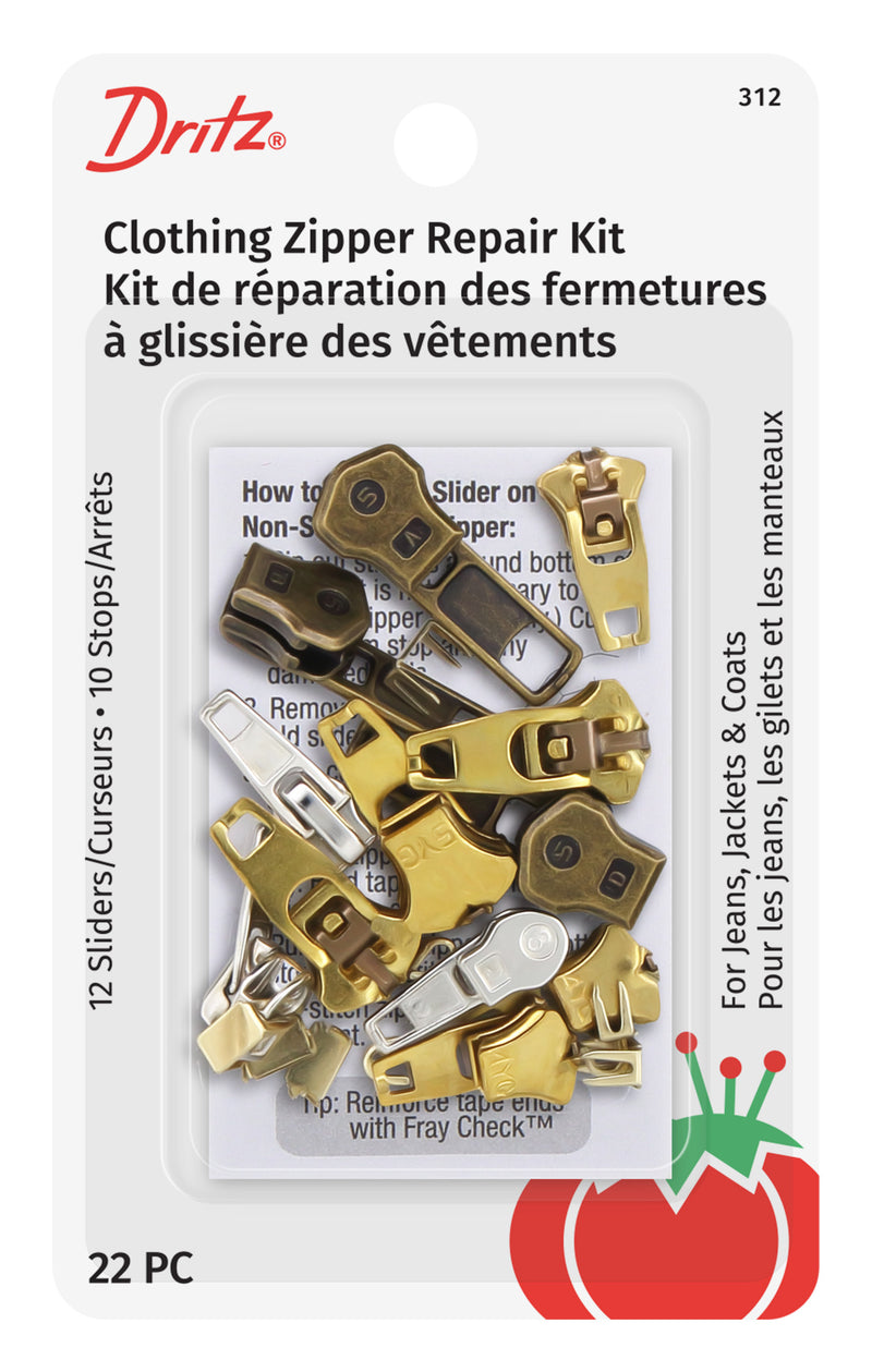 Chargez l'image dans la visionneuse de la galerie, 312|Dritz Clothing Zipper Repair Kit, Assorted