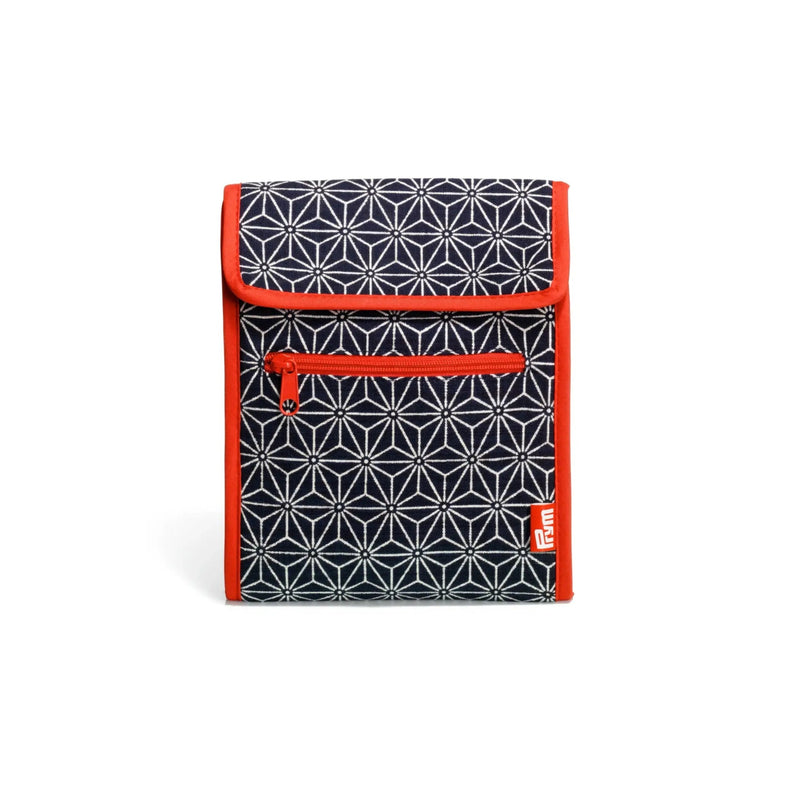Chargez l'image dans la visionneuse de la galerie, 612036|Prym Circular Knitting Needle Case Folder, Navy Geometric