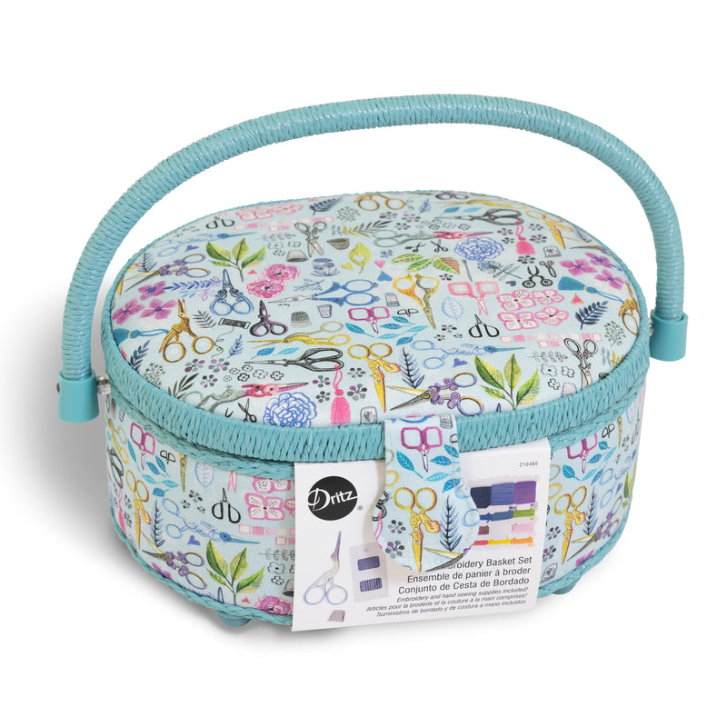 Chargez l'image dans la visionneuse de la galerie, Z10460|Dritz Sewing Basket Embroidery Set, Small